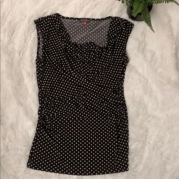 Vince Camuto Polka Dot Blouse size Medium - Picture 1 of 4